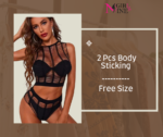 2 Pcs Body Sticking Fishnet Set