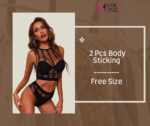 2 Pcs Body Sticking Fishnet Set